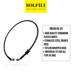 SOLFILI Brake Hose SL-01 Steel Braided Brake Hose Universal Fit
