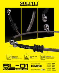 SOLFILI Brake Hose SL-01 Steel Braided Brake Hose Universal Fit